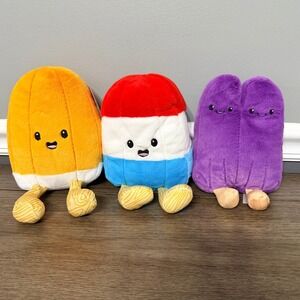 Giggle Scape Orange Cream, Rocket Pop & Grape Popsicle Plush Lot‎